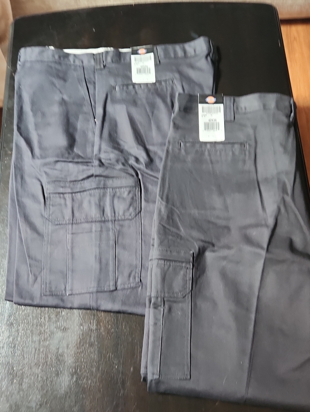 Dickies Men’s Black Cargo Work Pants with Side Utility Pockets